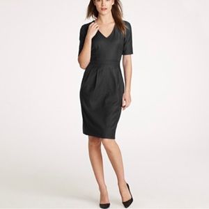 J Crew Super 120 Blue Wool Memo Dress